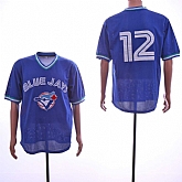 Blue Jays 12 Roberto Alomar Blue Mesh Throwback Stitched Baseball Jerseys,baseball caps,new era cap wholesale,wholesale hats